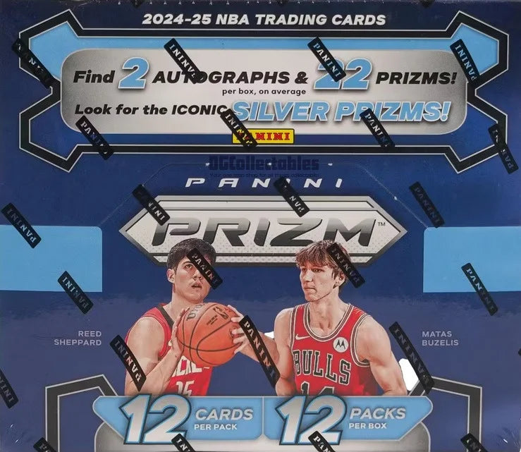 NBA 2024-25 Panini Prizm Basketball Hobby Box (2) Autographed Cards