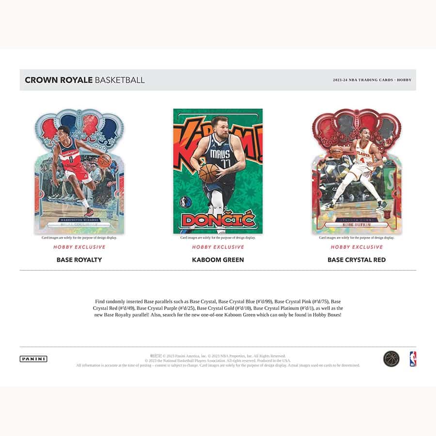 NBA 2023-24 Panini Crown Royale Basketball Hobby box