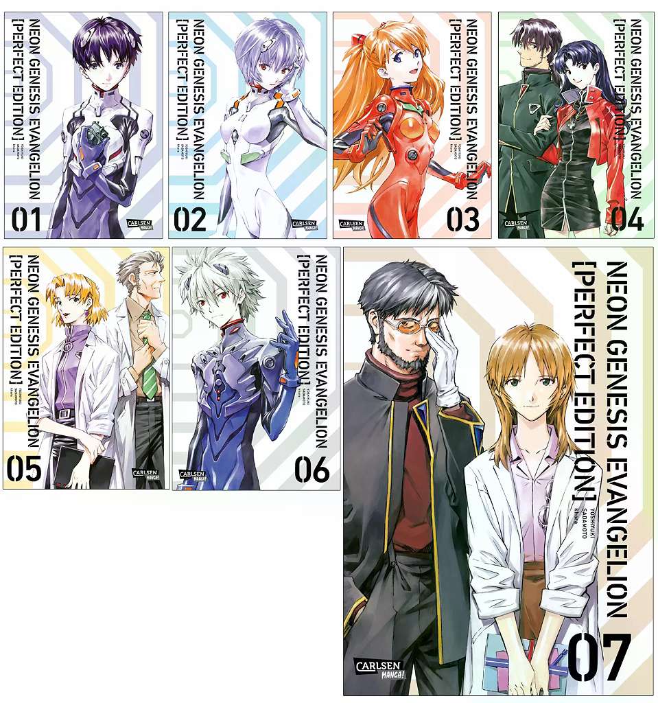 MANGA Neon Genesis Evangelion - Perfect Edition, Bände 1-7 im Sammelschuber mit Extras Carlsen
