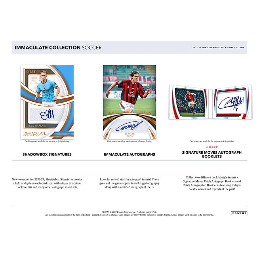 SOCCER 2022-23 Panini Immaculate Card Box (5 Auto/ Memo)