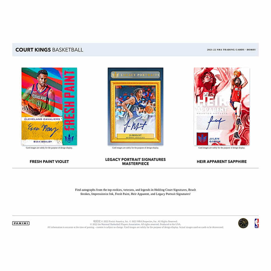 NBA 2021-22 panini court kings basketball hobby box