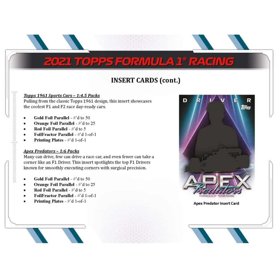 F1 2021 Topps Formula 1 Flagship Hobby Box