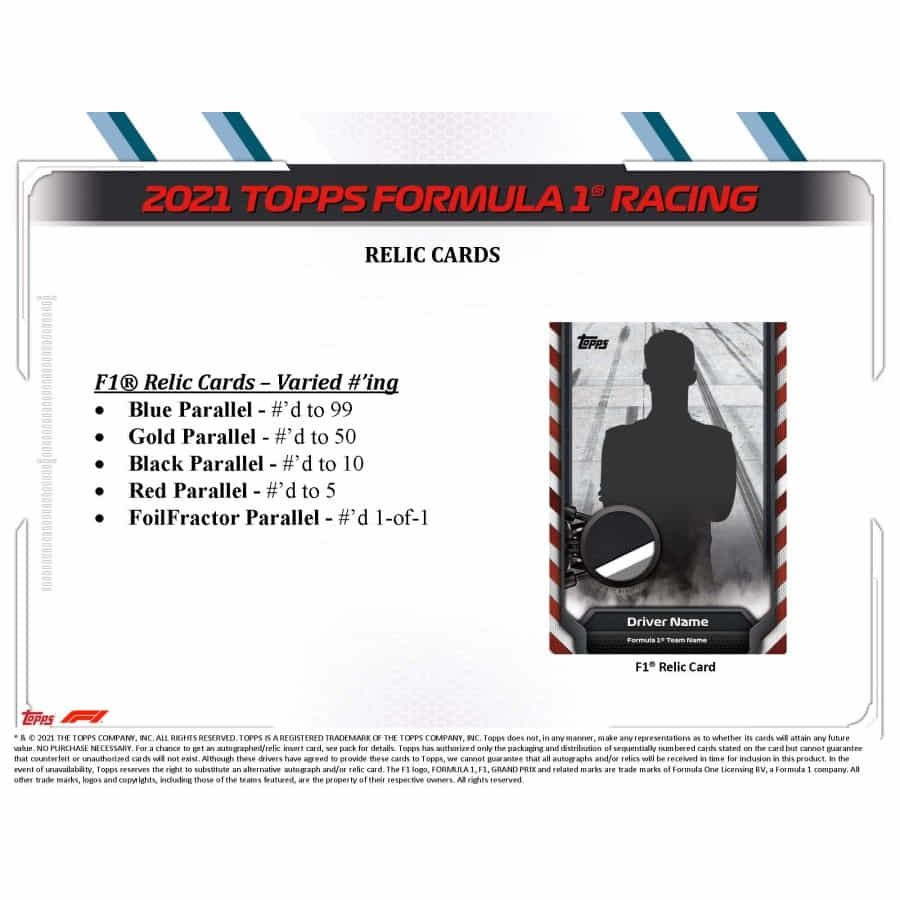 F1 2021 Topps Formula 1 Flagship Hobby Box