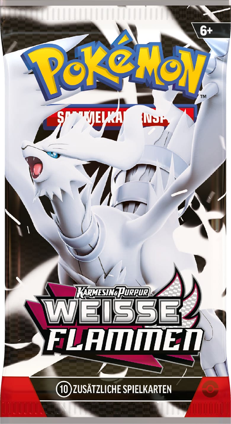 POKEMON Schwarze Blitze & Weiße Flammen Tech Sticker-Kollektion 2er Set DE