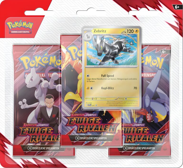 POKEMON Ewige Rivalen 3-Pack Blister DE (2x) erscheint voraussichtlich Ende Mai 2025