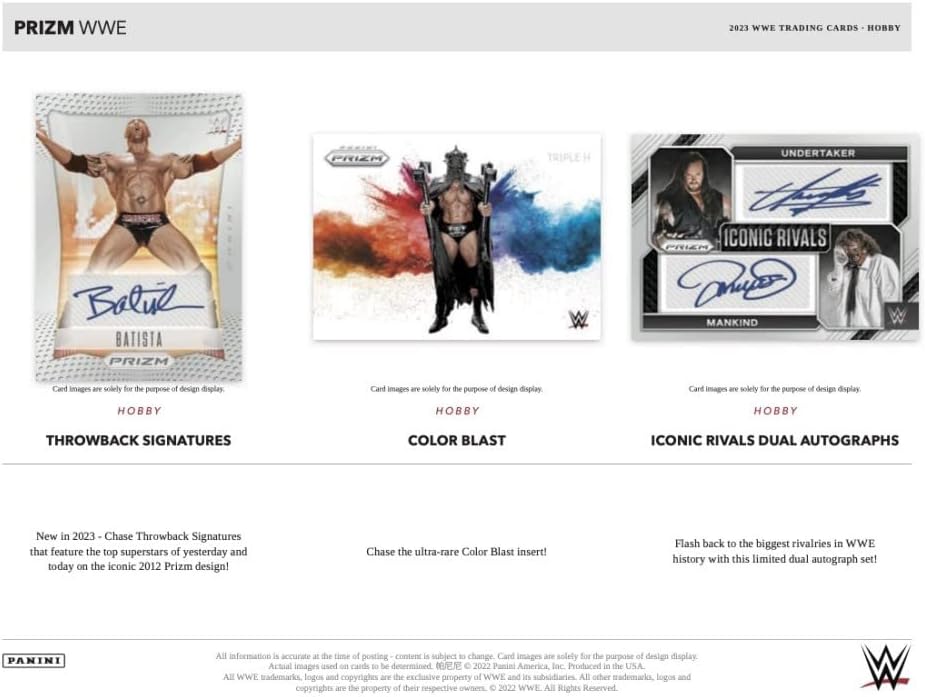 WWE 2023 Panini Prizm Hobby box (2 Autographed Cards)