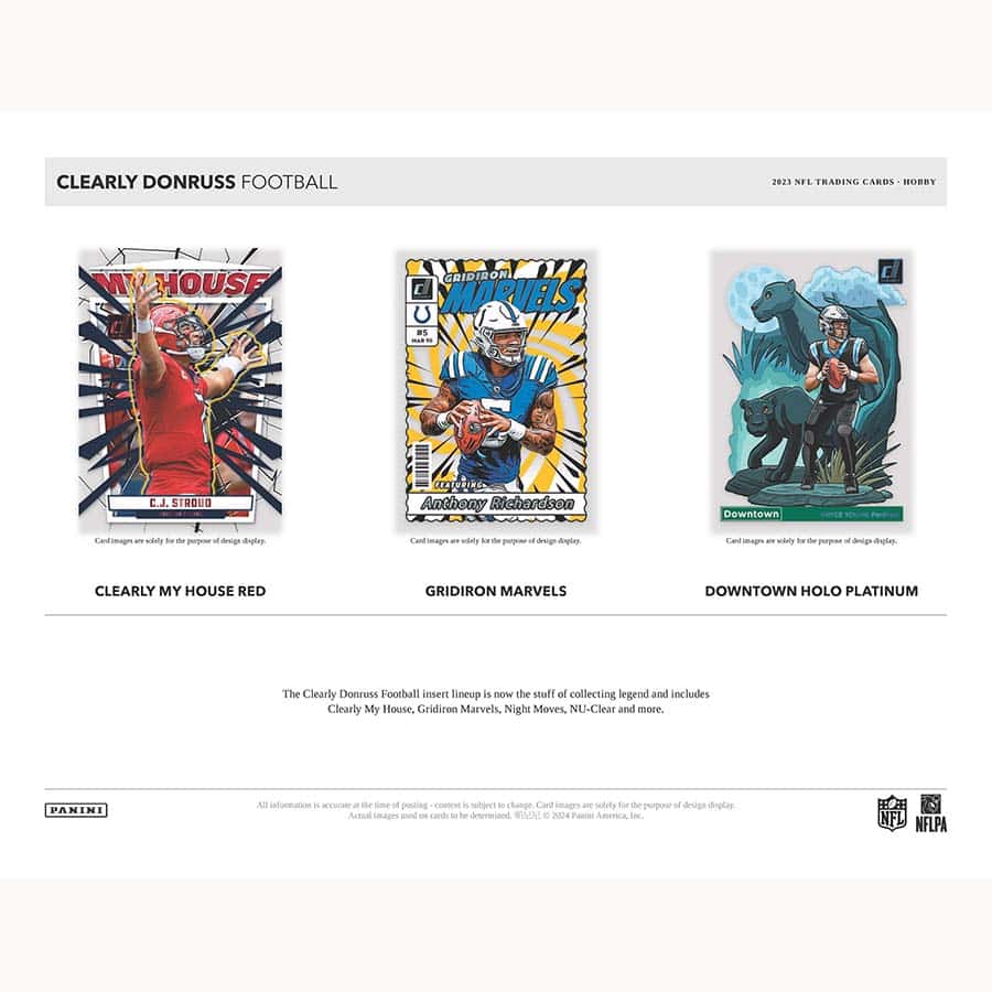 NFL 2023 Clearly Donruss Football Hobby Box