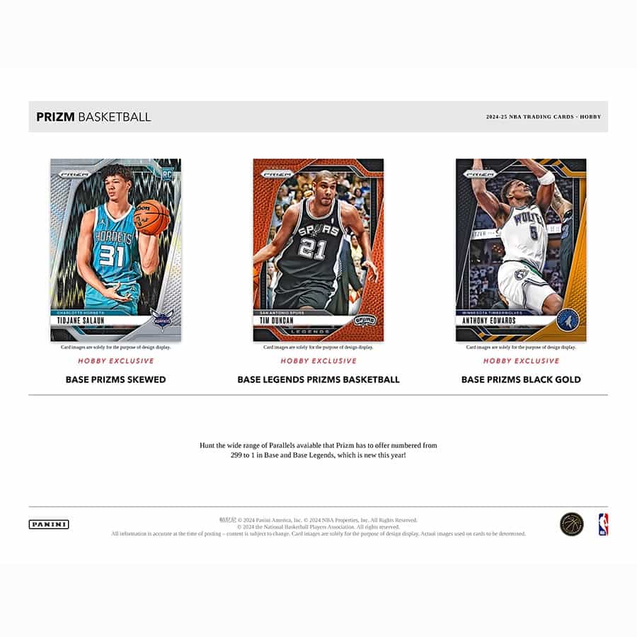 NBA 2024-25 Panini Prizm Basketball Hobby Box (2) Autographed Cards