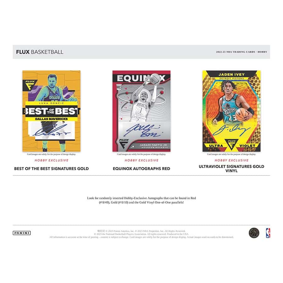 NBA 2022-23 panini flux basketball hobby box (1) Autographed Card