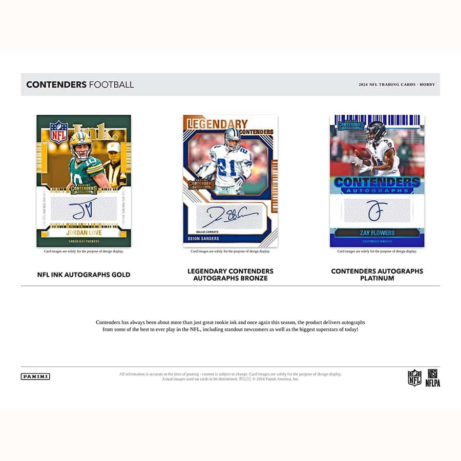 NFL 2024 Panini Contenders Football mega box (1 Auto + 2 Memo)