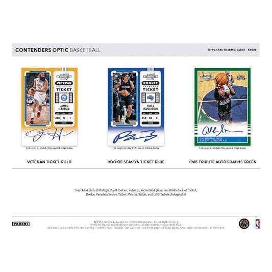 NBA 2022-23 Panini Contenders Optic Basketball Hobby box (1) Autographed Card