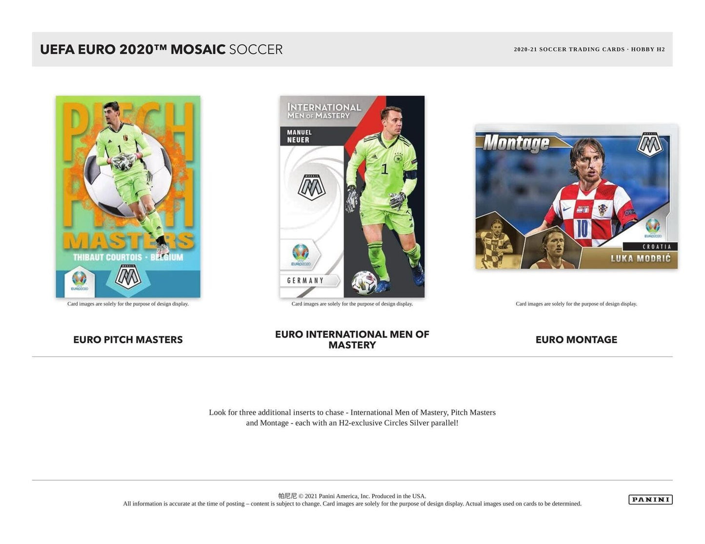 SOCCER 20-21 Panini Mosaic UEFA EURO H2 Soccer Cards Hybrid Box