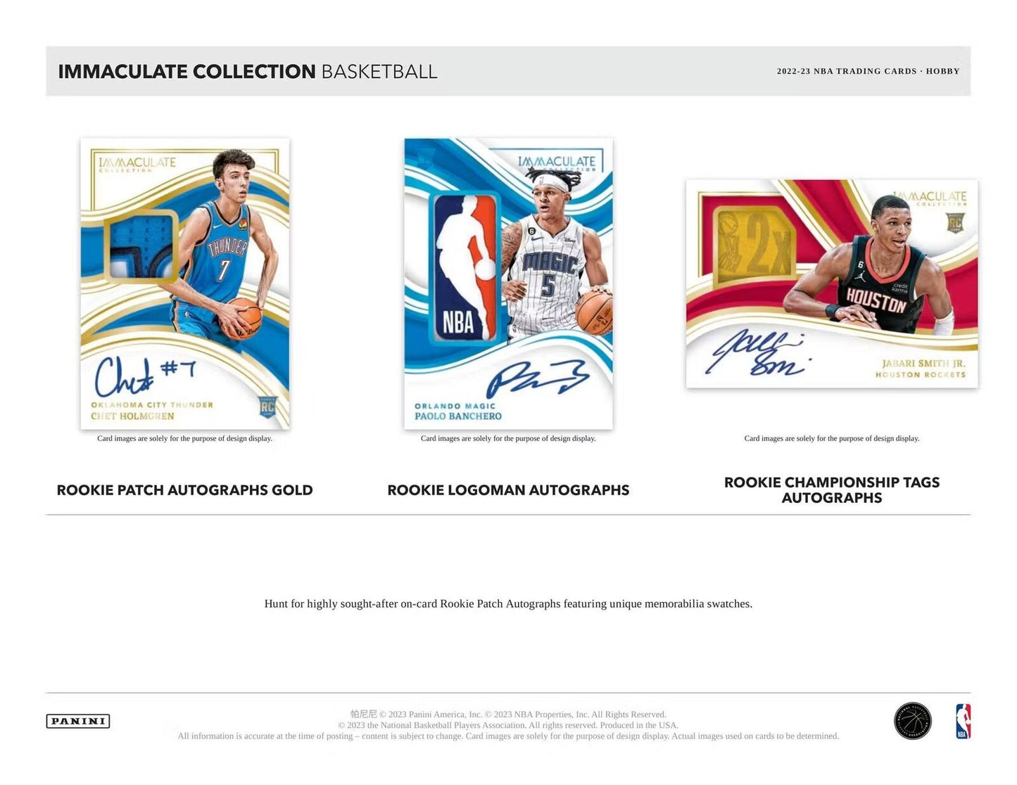 NBA Immaculate Basketball Hobby Box 2022-23