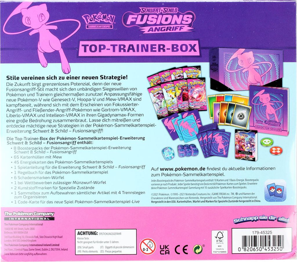 POKEMON - Fusions Angriff Top Trainer Box