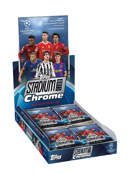 SOCCER Topps 2021-22 Stadionclub Chrom UEFA Champions League Fußball Hobby Box