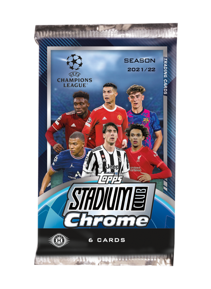 SOCCER Topps 2021-22 Stadionclub Chrom UEFA Champions League Fußball Hobby Box