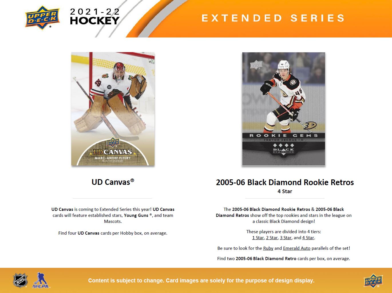 NHL 2021-22 Hockey Upper Deck Extended Series Hobby Box