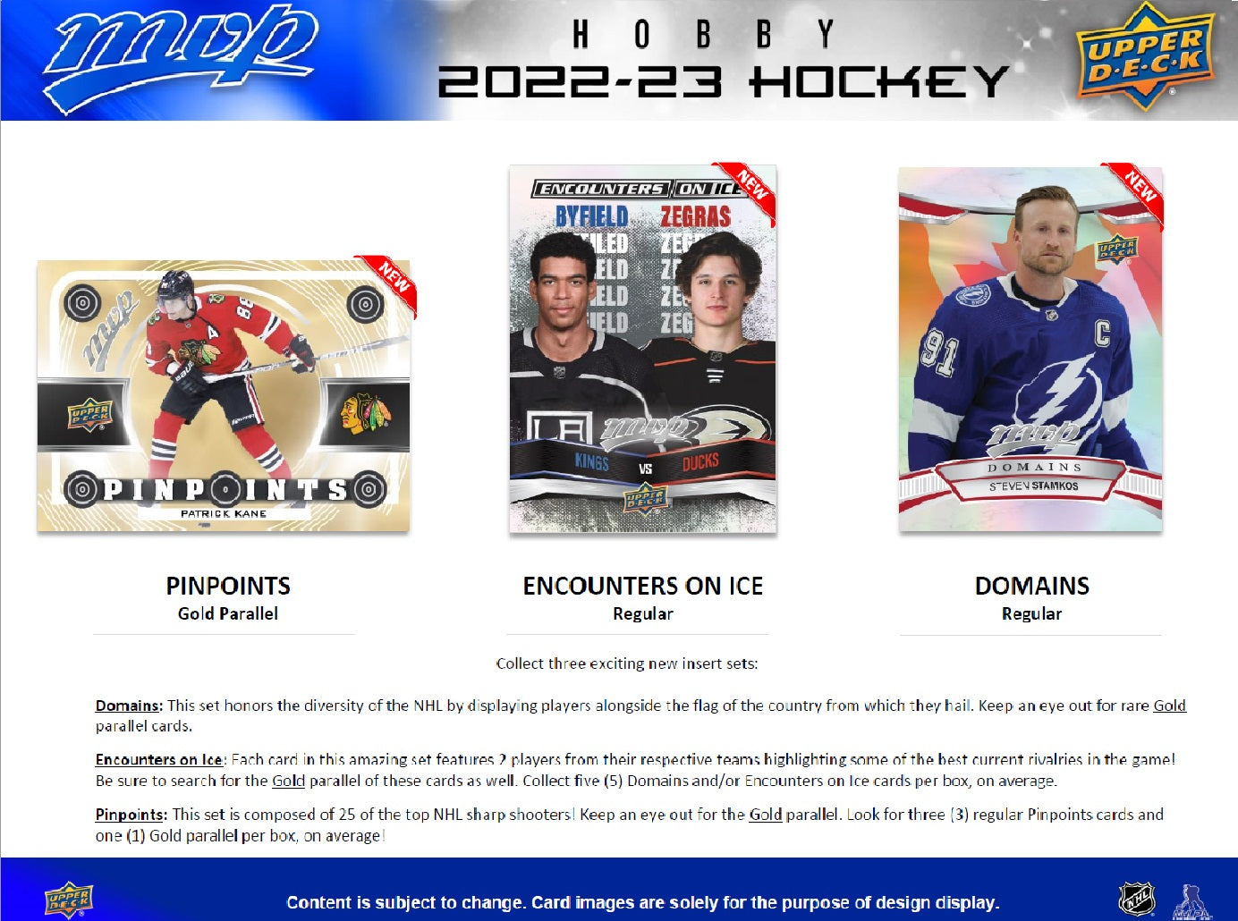 NHL 2022-23 Hockey Upper Deck MVP Hobby Box