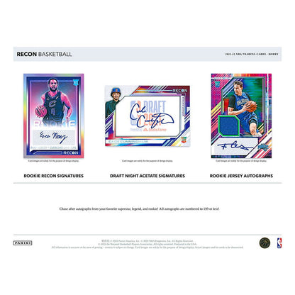 NBA 2021-22 panini recon basketball hobby box 2 Auto