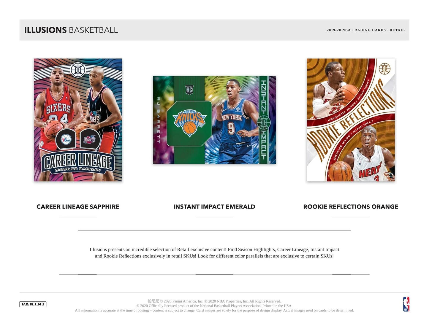 NBA 2019-20 Panini Illusions Basketball Hobby BOX