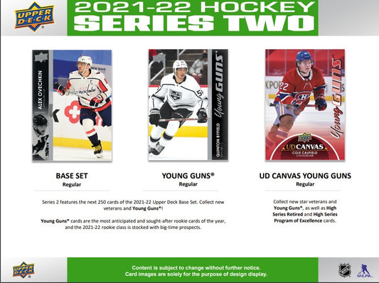 NHL 2021-22 Upper Deck Series 2 Hockey Retail Foil Box