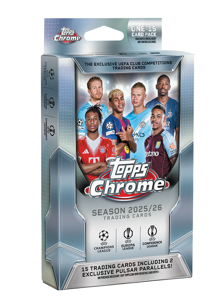 Topps Chrome UEFA Club Competitions UCC 2025/26 - 3 Hanger Boxen
