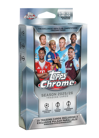 Topps Chrome UEFA Club Competitions UCC 2025/26 - 3 Hanger Boxen