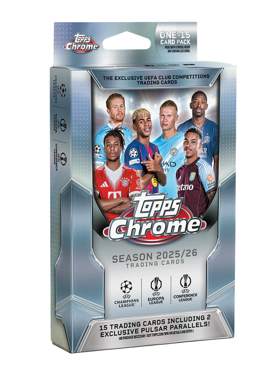 Topps Chrome UEFA Club Competitions UCC 2025/26 - 3 Hanger Boxen