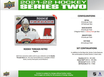 NHL 2021-22 Upper Deck Series 2 Hockey Retail Foil Box