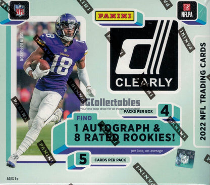 NFL 2022 Clearly Donruss Football Hobby Box (1 Autograph)