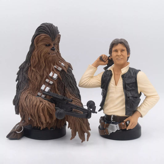 FIGUR Gentle Giant Star Wars Büsten Han Solo (2005) + Chewbacca (2006) Limited Edition
