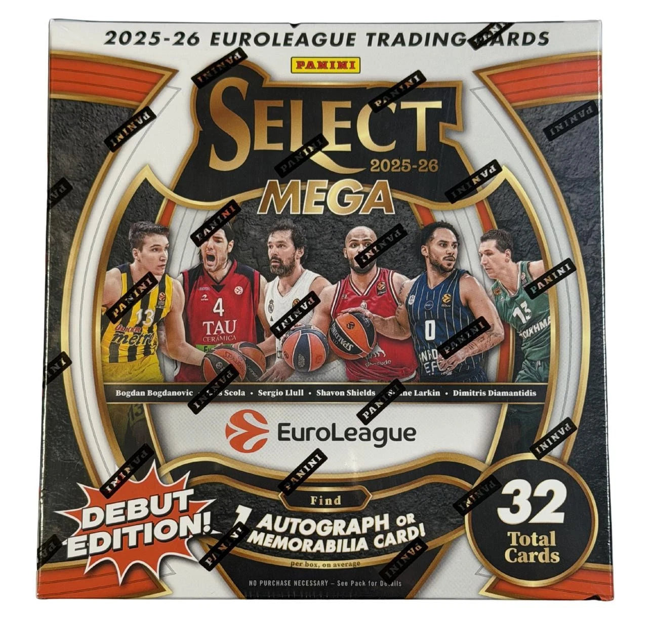 2025-26 Panini Select EuroLeague Basketball Cards Hobby Mega Box (1 Auto)
