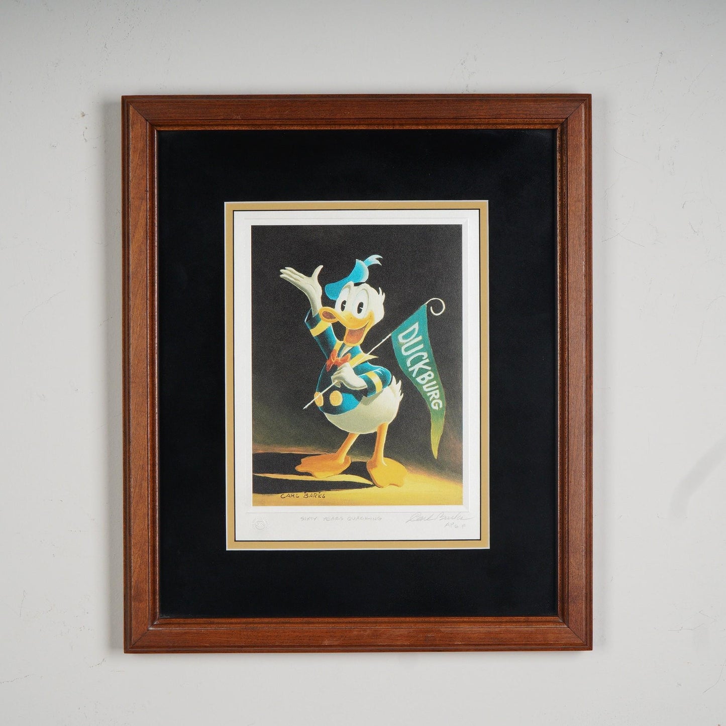 BARKS LITHOGRAPHIE Sixty Years Quacking (Signed Limited Edition, 100 Ex) Gold Plate