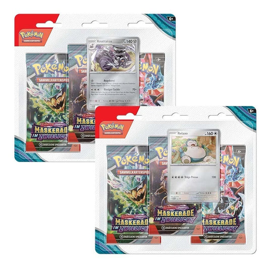 POKEMON Maskerade im Zwielicht 3-Pack (beide Motive, im Set) DE