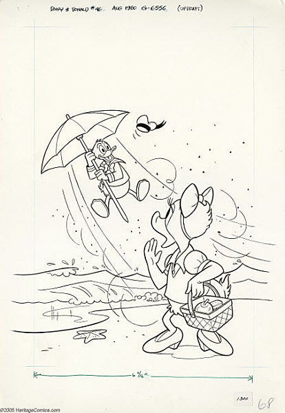 ORIGINAL ART Daisy and Donald Cover #46 (Gold Key, 1980)