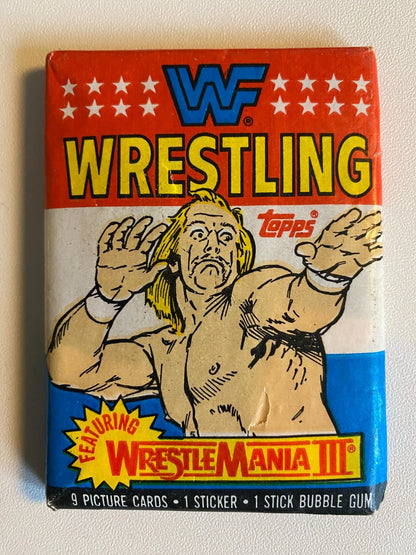 Topps HULK HOGAN WWF Pro Wrestling Trading Card Pack 1987