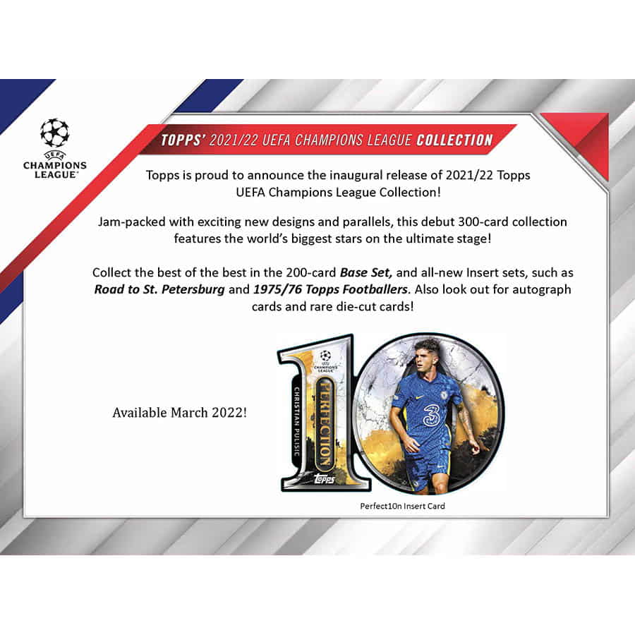 SOCCER 2021-22 Topps Uefa Champions League Flagship Hobby Box