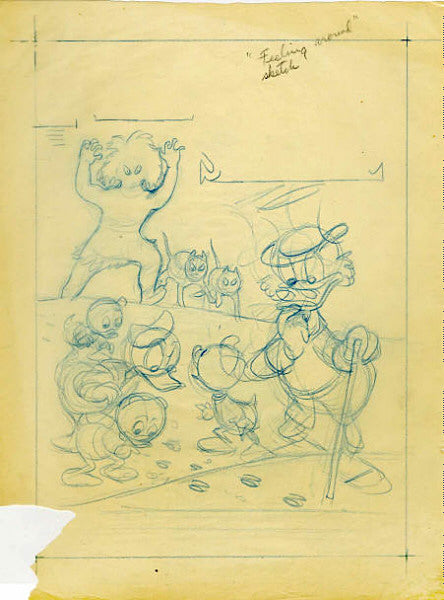 ORIGINAL ART Carl Barks Uncle Scrooge #128 Cover (Preliminary) (Gold Key, 1976)