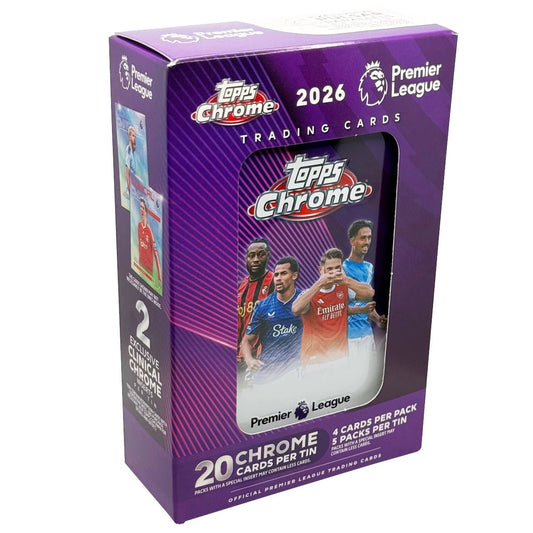 SOCCER 2026 Topps Chrome Premier League Tin Box EPL