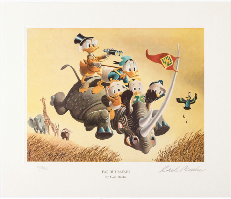 BARKS LITHOGRAPHIE Far out Safari (Another Rainbow, 1994)(Signed Limited Edition, 100 Ex)