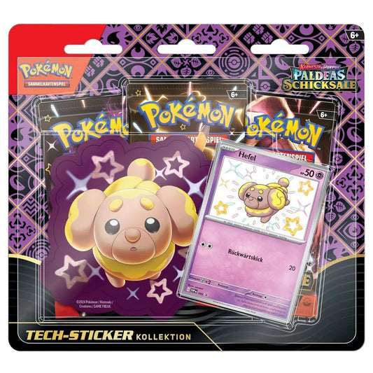 POKEMON Paldeas Schicksale Tech-Sticker-Kollektion 3er Blister (alle 3 im Set) DE