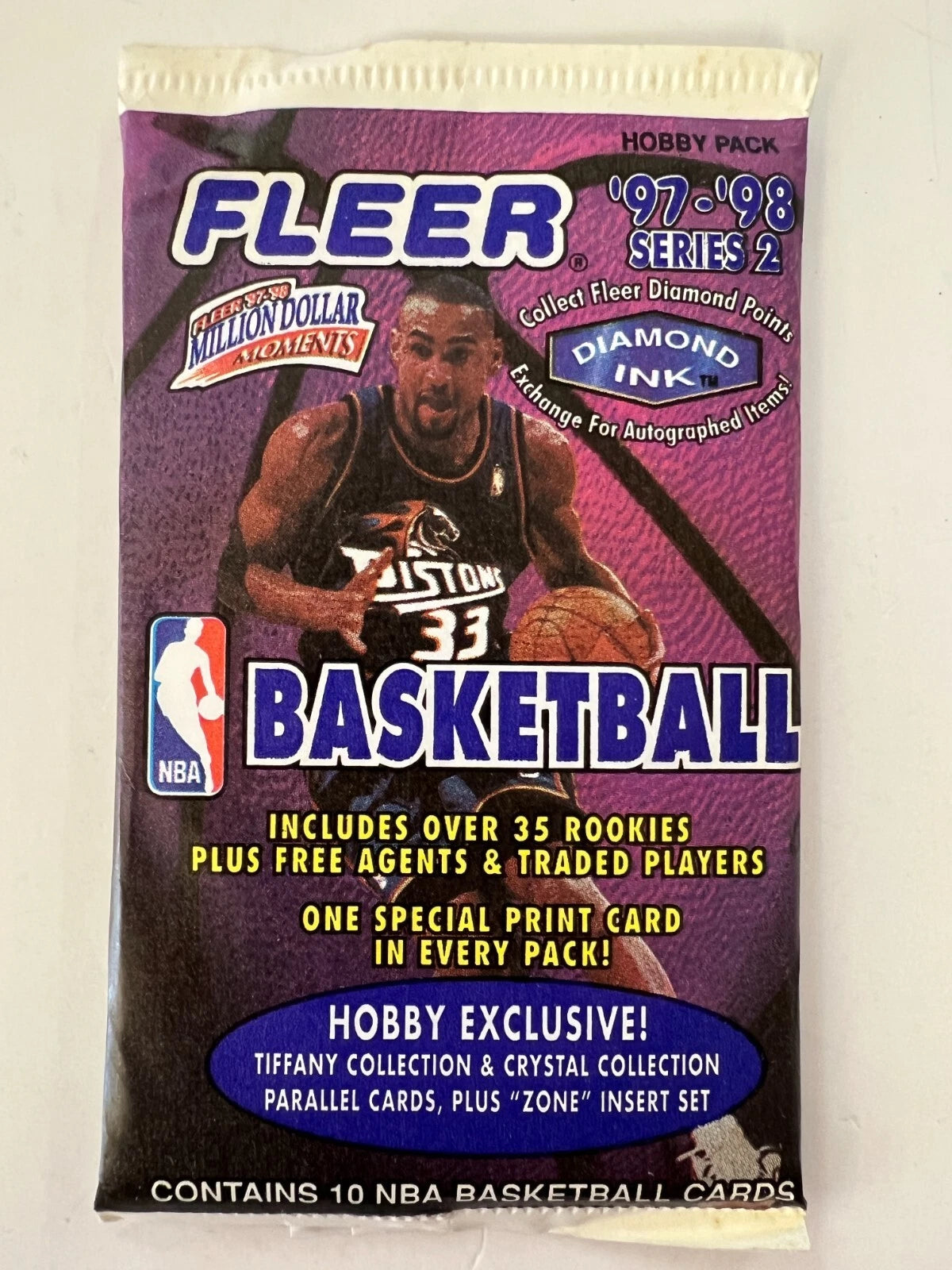 NBA 1997-98 Fleer Basketball Factory Hobby Sealed Pack Series 2
