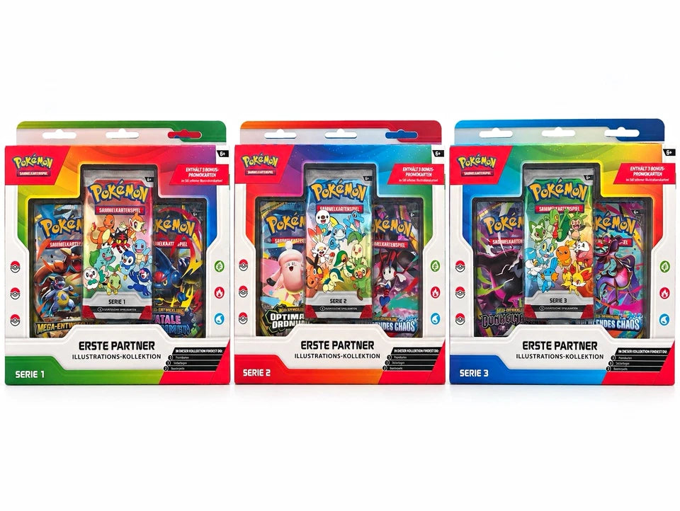 POKEMON Erste Partner Serie 1-3 im set Illustrations Kollektion DE