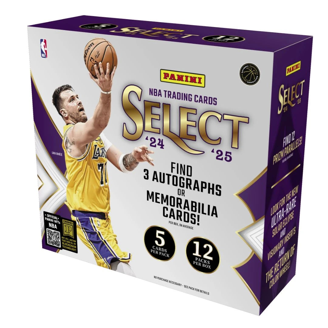 NBA 2024-25 Panini Select Basketball Card Box (3 Auto/Memo)