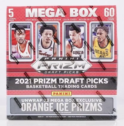 NBA 2021/22 Panini Prizm Draft Picks Basketball Mega Box (Orange Ice Prizms!)