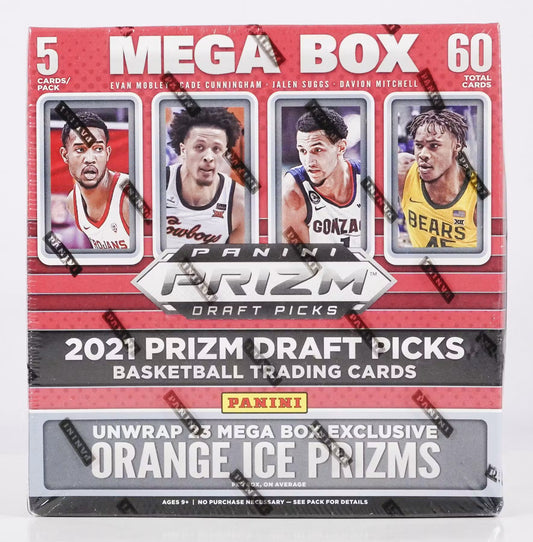 NBA 2021/22 Panini Prizm Draft Picks Basketball Mega Box (Orange Ice Prizms!)