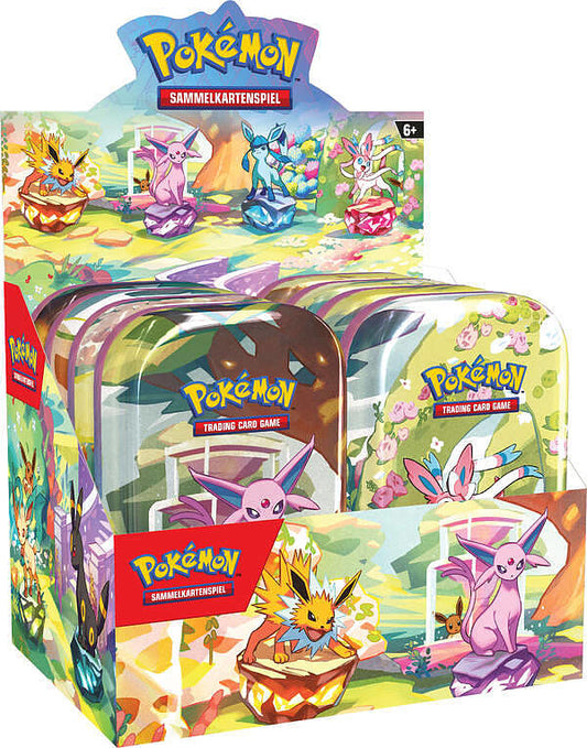 POKEMON Prismatische Entwicklungen Mini Tin 8er Case (Deutsch)