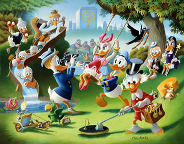 BARKS LITHOGRAPHIE  Holiday in Duckburg (Signed Limited Edition, 345 Ex)