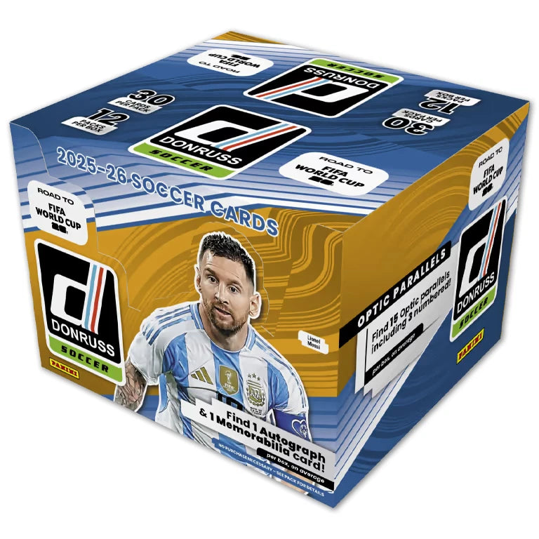 2025-26 Donruss Road to FIFA World Cup Soccer Hobby Box (2Auto/Memo)