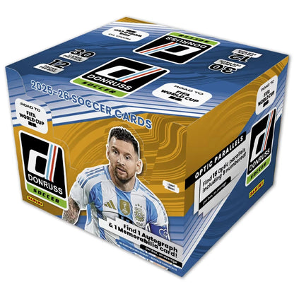 2025-26 Donruss Road to FIFA World Cup Soccer Hobby Box (2Auto/Memo)